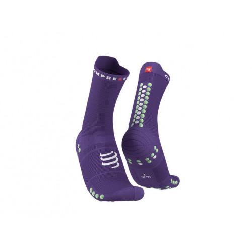 Носки спортивные компрессионные Pro Racing Socks V4.0 Run High T4 р. 44-47 Purple/Paradise Green (12333634)