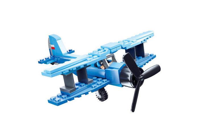 Конструктор дитячий Sluban m38-b0666-a-b-c-d-e-f Кукурузник 120 дет