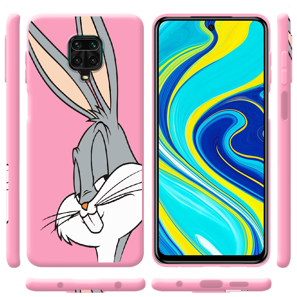 Чохол Boxface Xiaomi Redmi Note 9S Lucky Rabbit Рожевий силікон (39475-bk81-39916) - фото 2