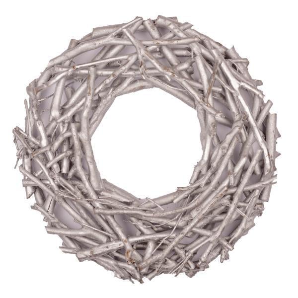 Венок Yes! Fun ротанговый 30 см Серебряный (974244)