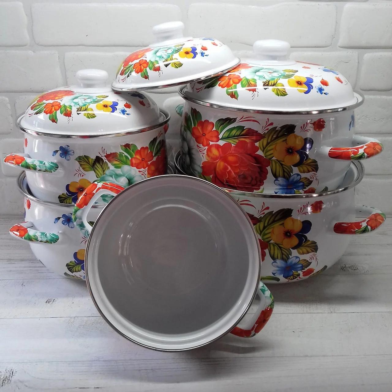 Набір емальованого посуду 10 пр. (68124-Нов) - фото 3 Набір емальованого посуду 10 пр. (68124-Нов) - фото 3