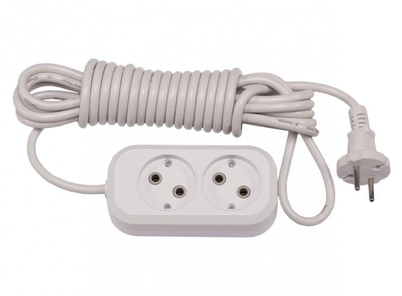 Подовжувач двомісний Luxel BENEFICE 2 м (7102)