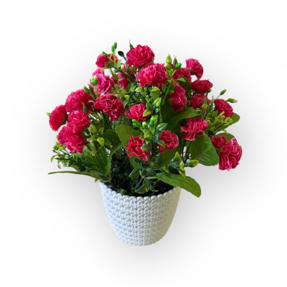 Букет гвоздики малої в кашпо ПЛАСТМАКС Червоний (R0402) - фото 1 Букет гвоздики малої в кашпо ПЛАСТМАКС Червоний (R0402) - фото 1