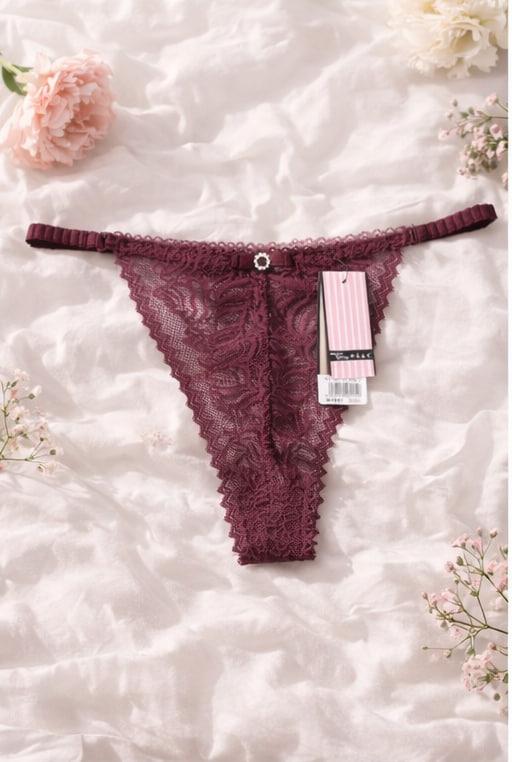 Труси стрінги мереживні на високій посадці One size (Q8174-5)