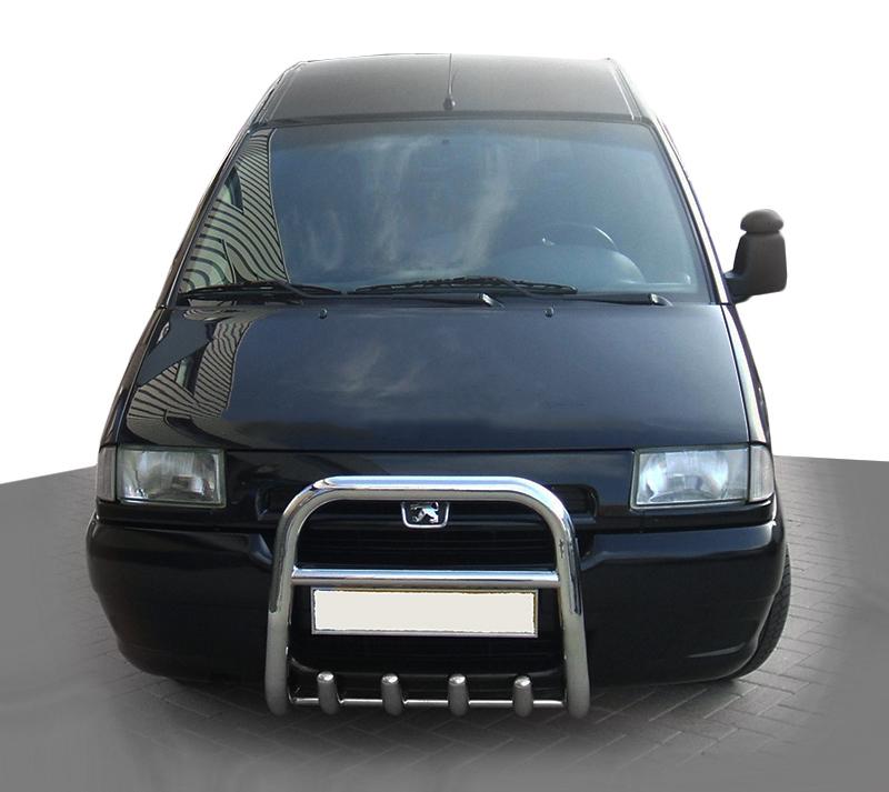 Кенгурятник QT006 CAN для Fiat Scudo 1996–2007 гг. нержавеющая сталь Хром