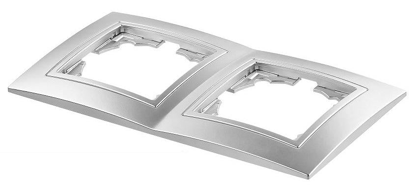 Рамка двомісна MARSHEL ELEGANT FE-2 Silver