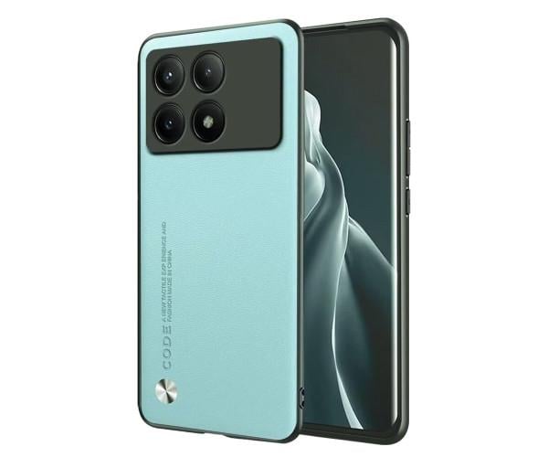Кожаный чехол - накладка CODE Tactile Experience для Xiaomi Poco X6 Pro 5G / Redmi K70E Мятный