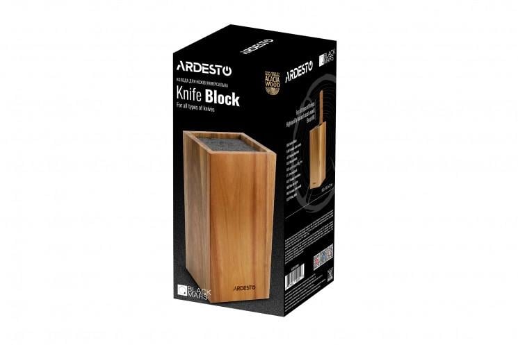 Колода для ножів Ardesto Black Mars дерево 23 см (AR2123AH)