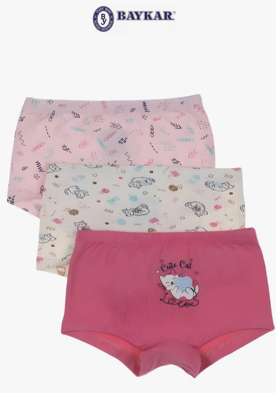 Трусы-шорты для девочек BAYKAR р. 6 158-164 см 11-12 лет 3 шт. (5370-99)