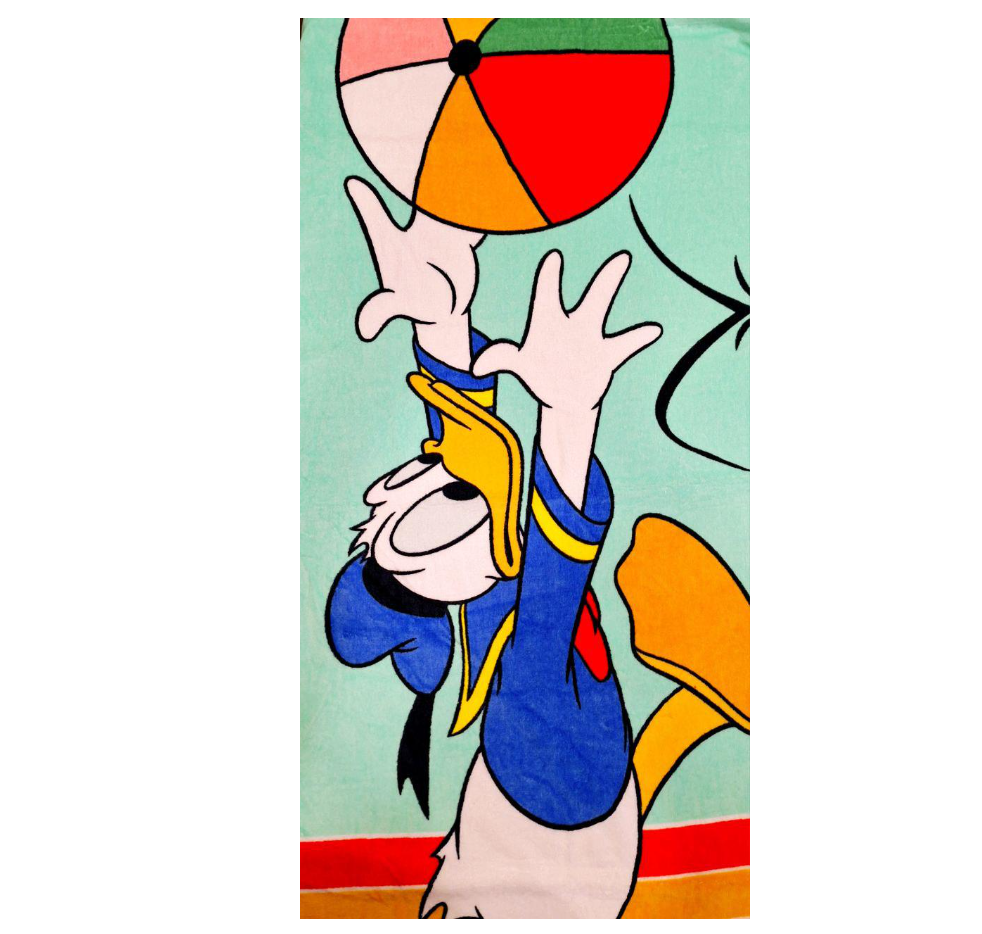 Полотенце детское Дональд Дак велюр-махра 75х150 см (686)