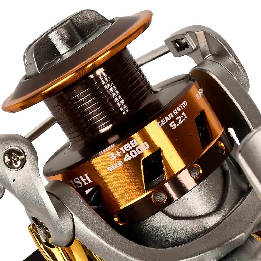 Котушка риболовна Sams Fish 4000 3+1bb алюмінієва шпуля Grey (SF24143-4) - фото 2 Котушка риболовна Sams Fish 4000 3+1bb алюмінієва шпуля Grey (SF24143-4) - фото 2