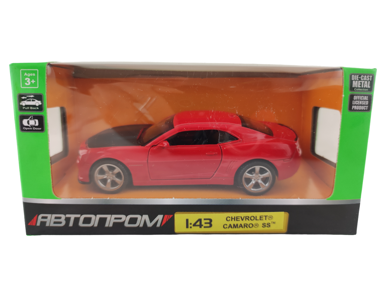 Машинка металлическая Chevrolet Camaro Желтый (000026)