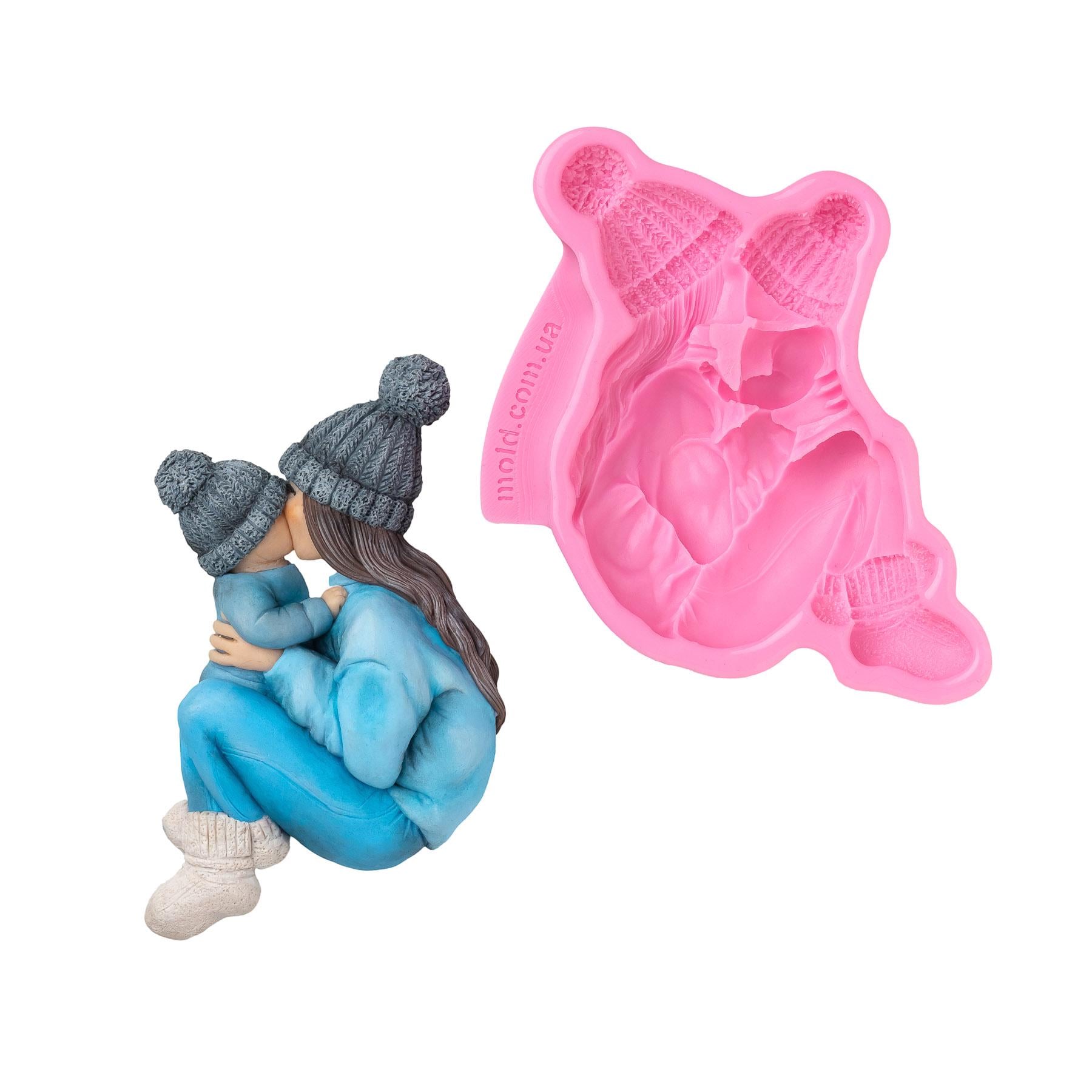 Молд силиконовый Мама с малышом 2д (11042)