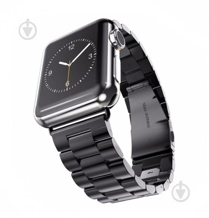 Браслет BeWatch для Apple Watch series 3 | 4 | 5 | 6 с шириной корпуса 38|40mm классический стальной Черный (1020401) Браслет BeWatch для Apple Watch series 3 | 4 | 5 | 6 с шириной корпуса 38|40mm классический стальной Черный (1020401)