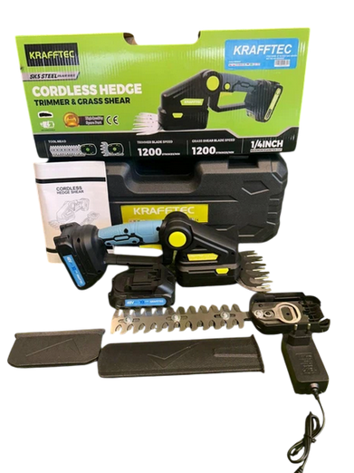 Кусторез аккумуляторный Krafftec 48V/6AP для газона и кустов (32649104)