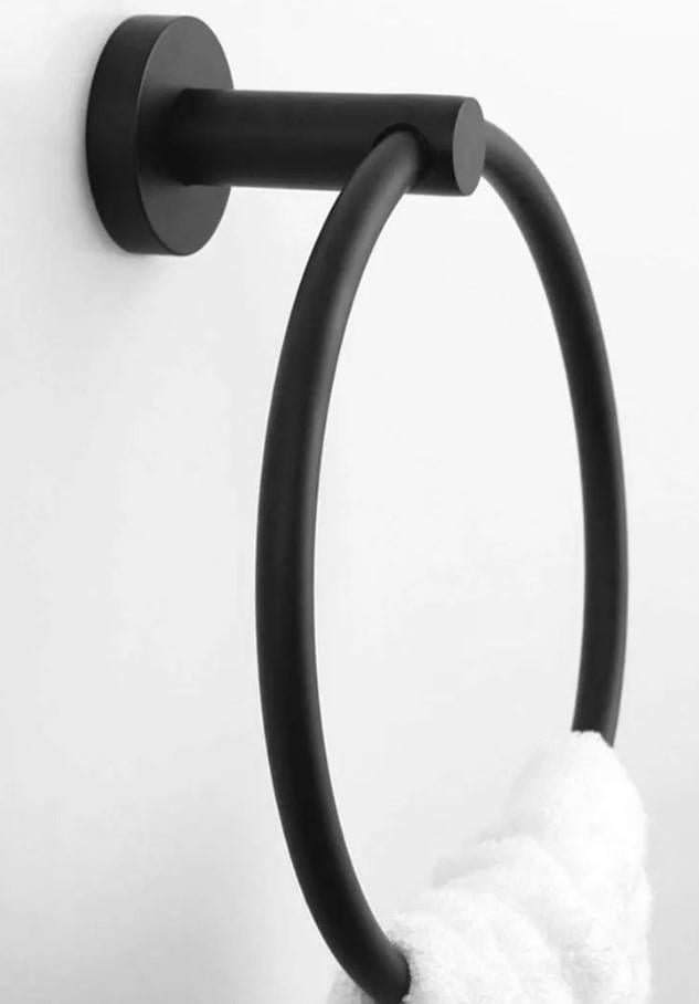 Держатель-кольцо для полотенец REA Mist REA-06904 Черный (231518) - фото 3