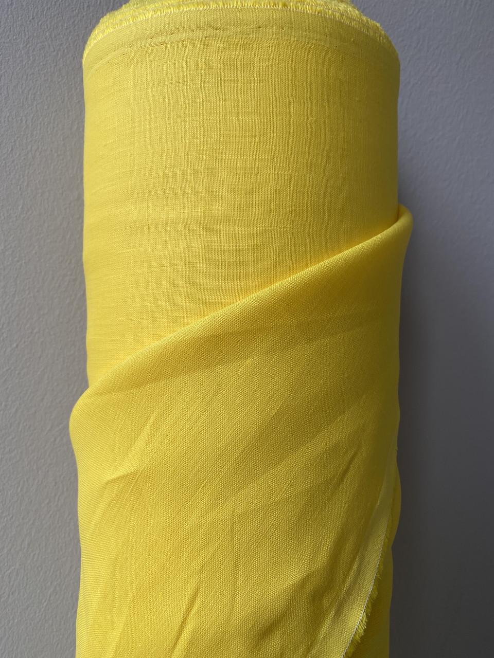 Ткань LINEN PLUS 100% лен 143 см 163/539 Желтый - фото 4 Ткань LINEN PLUS 100% лен 143 см 163/539 Желтый - фото 4