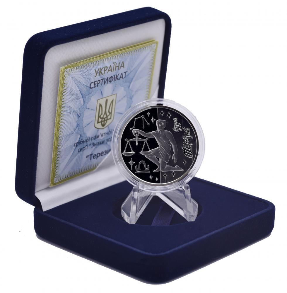 Коллекционная монета Украина 5 гривен 2008 «Знаки зодиака-Весы» Серебро Proof KM 508 (М01258)