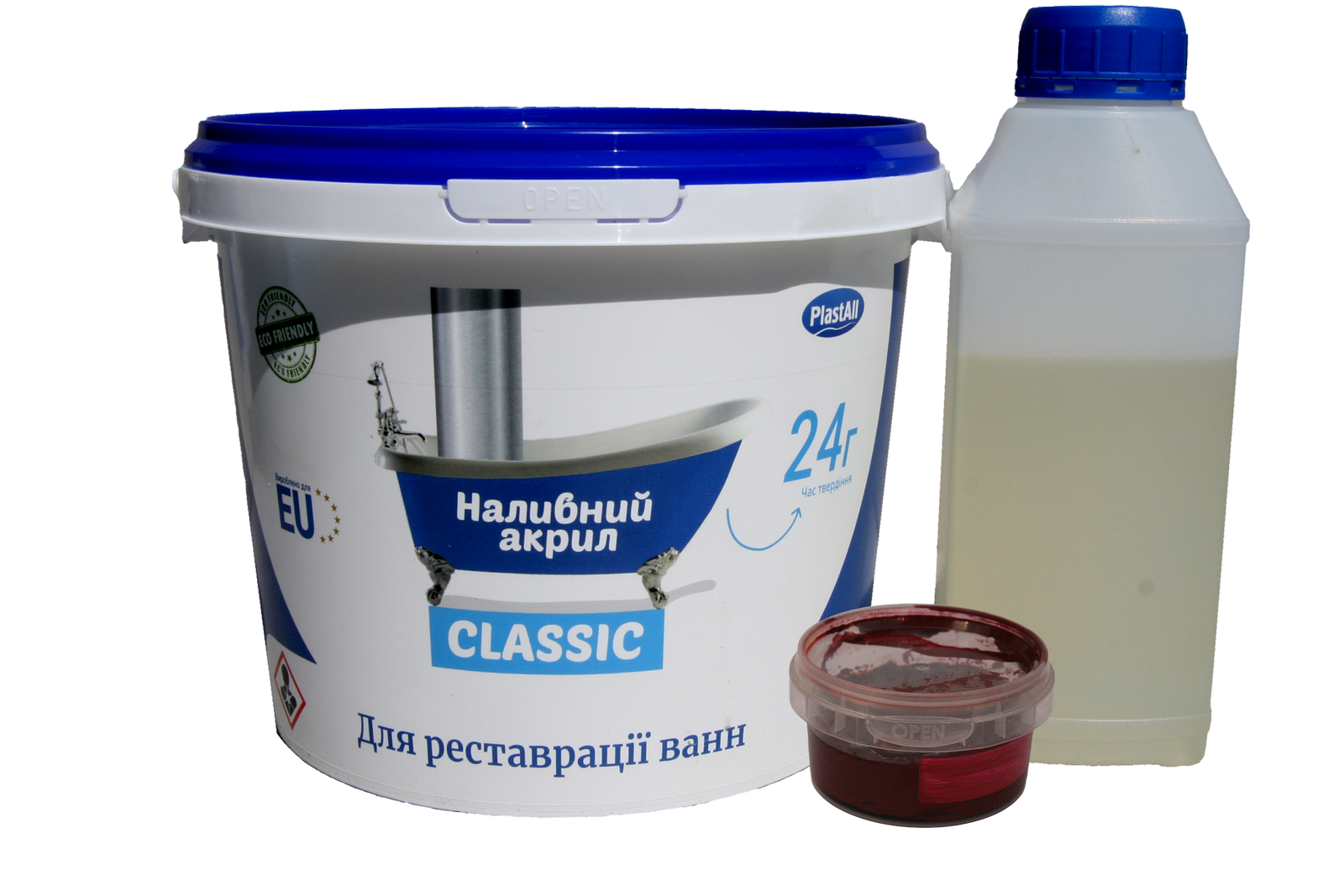 Акрил жидкий для реставрации ванн Plastall Classic 1,5 м 2,9 кг Красный (30827688)