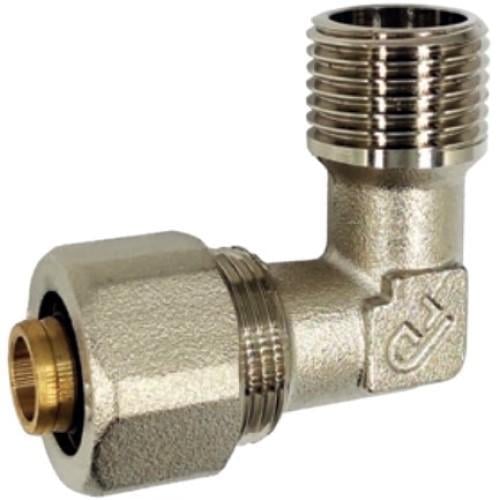 Коліно обтискне РЗ Fado 16x1/2" латунь (RFU21)