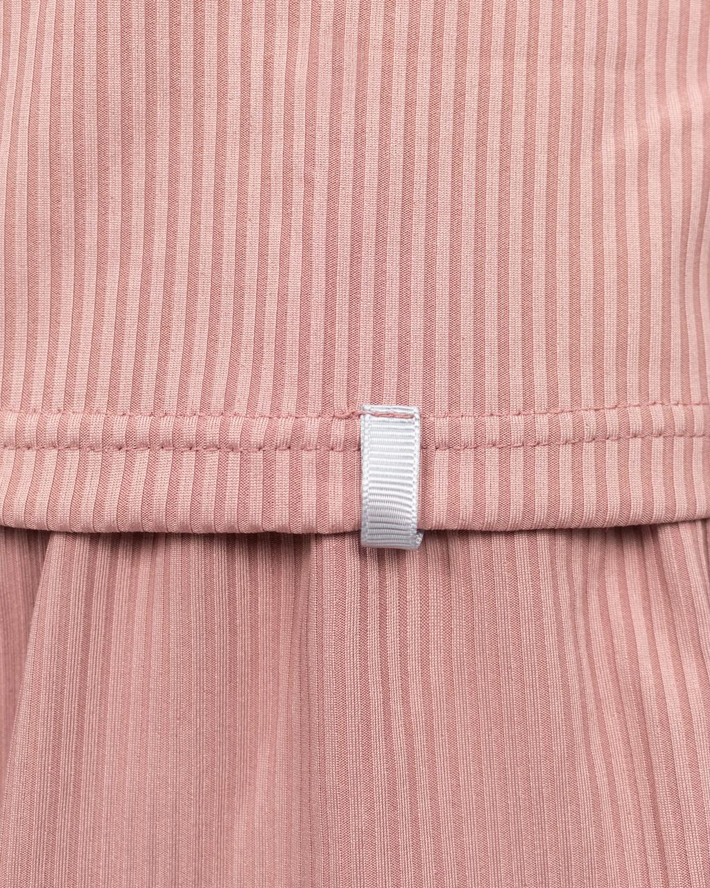 Пижамный костюм женский из рубчика футболка и шорты Розовая пудра (2102421552) - фото 4