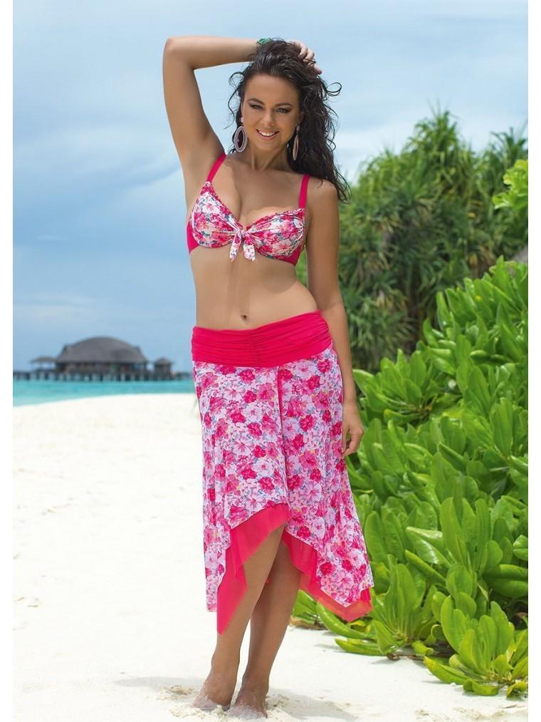 Туника пляжная-юбка Charmante 121602-1 XL/XXL Розовый с белым (29-6) - фото 2 Туника пляжная-юбка Charmante 121602-1 XL/XXL Розовый с белым (29-6) - фото 2