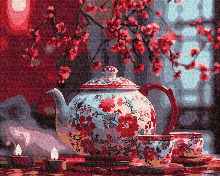 Картина по номерам Ideyka Чай при свечах 40x50 см (Id-KHO5704)