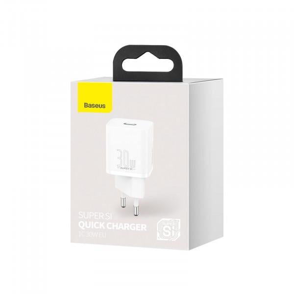 Зарядное устройство Baseus Super Si Quick Charger 1C 30W White (CCSUP-J02) - фото 5