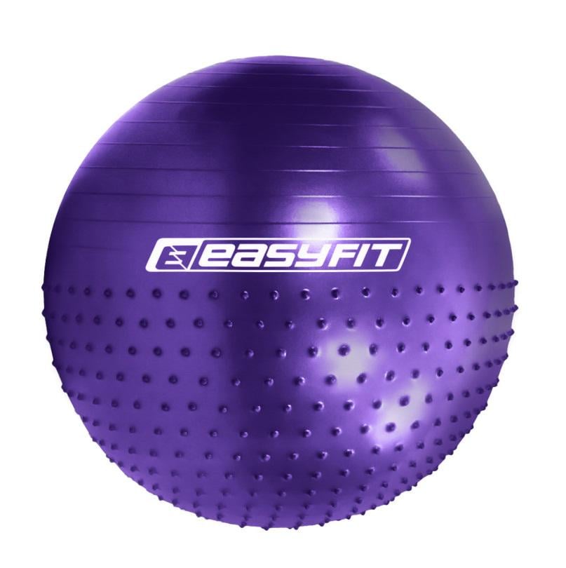 Фітбол напівмасажний EasyFit Hybrid 75 см Фіолетовий (EF-3012-V) Фітбол напівмасажний EasyFit Hybrid 75 см Фіолетовий (EF-3012-V)