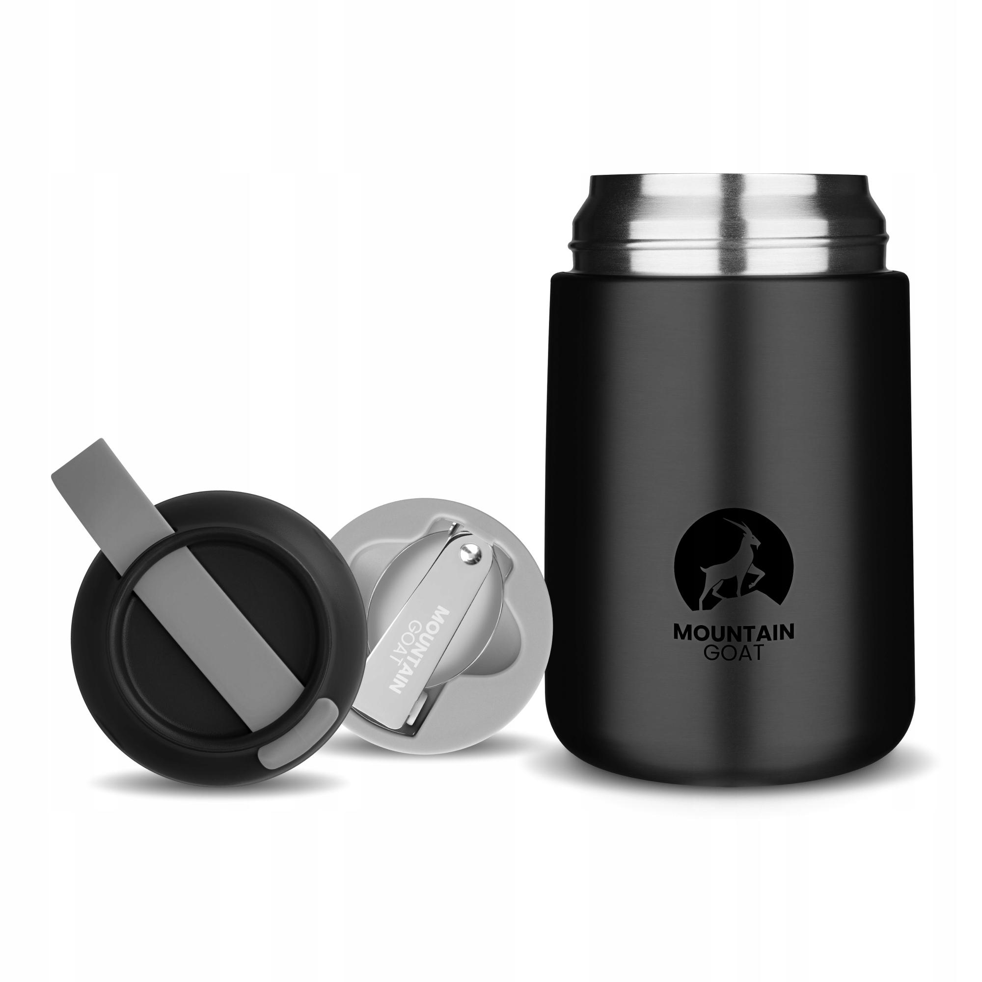 Термос для еды Mountain Goat с ложкой 0,72л Black (P-5905973406956)