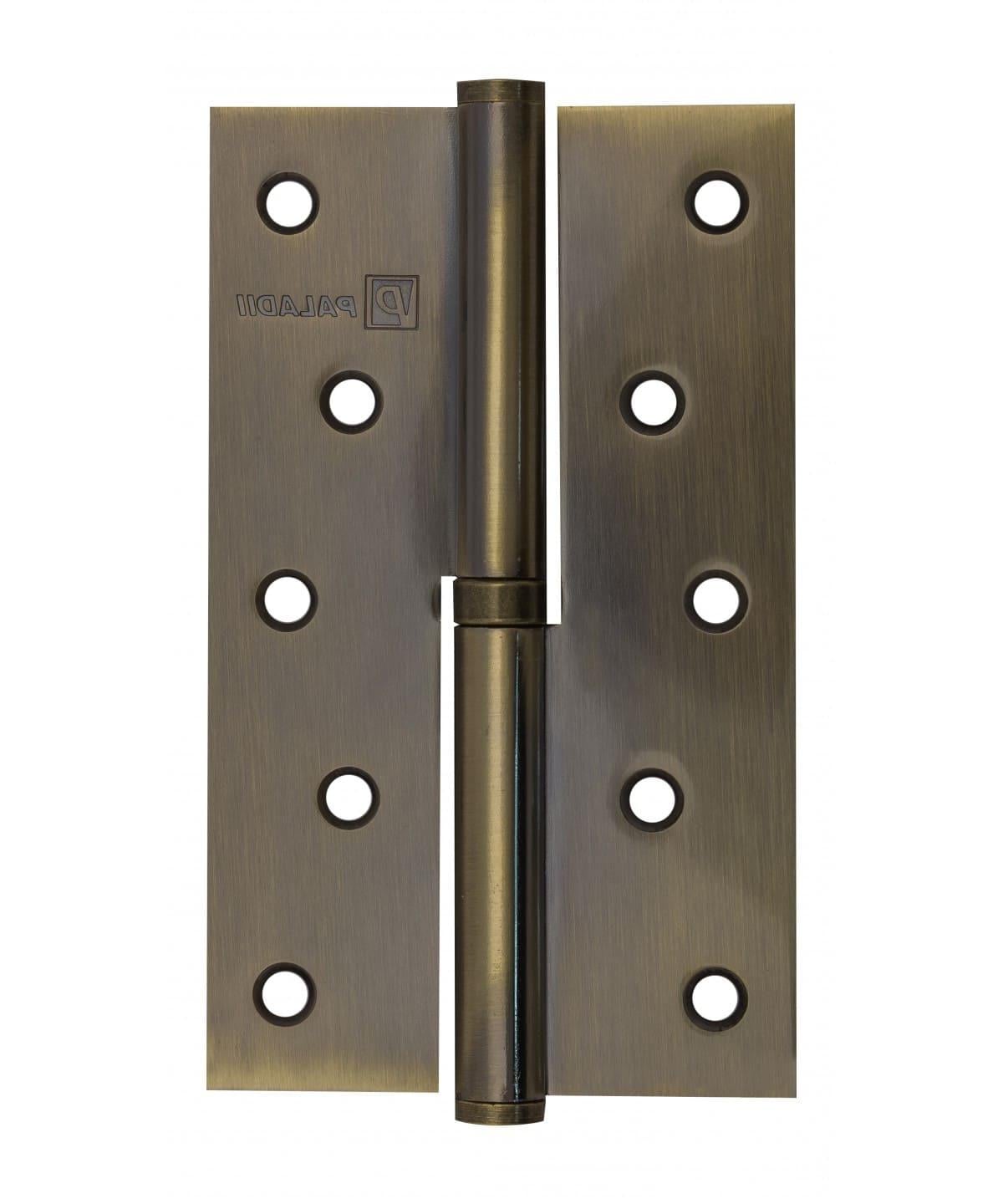 Петля для дверей врезная разъемная Paladii левая 1ВВ AB 125х75х2,5 мм 2 шт. Бронзовый (ПП051)