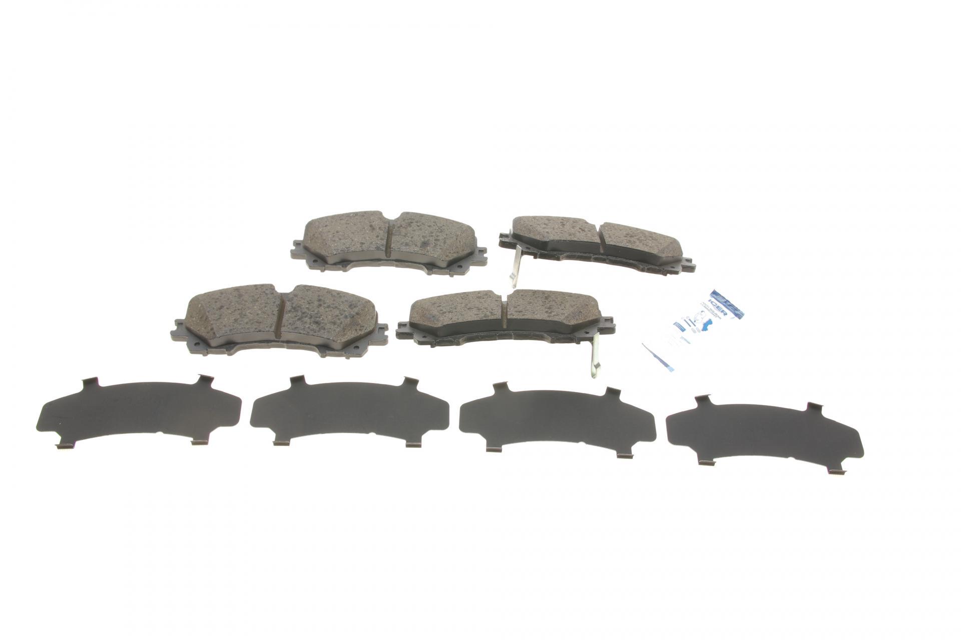 Колодки тормозные передние ICER для Nissan Rogue 07-13/X-Trail/Infiniti Q50/Q60/QX50 13-/Renault Koleos (16- (182202)