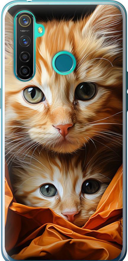 Чехол на Realme 5 Pro Котики 2 (5664u-1861-42517)