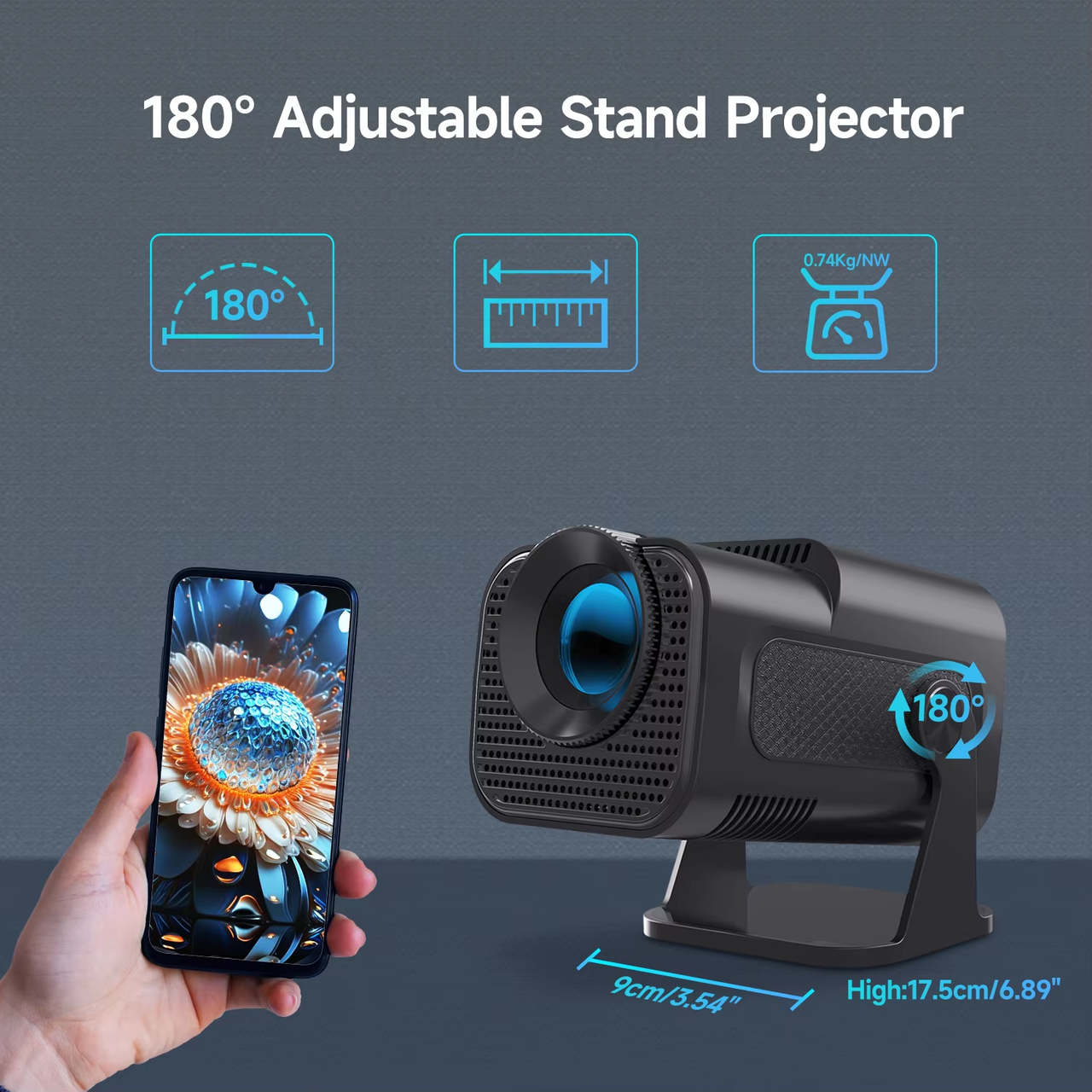 Проектор Magcubic HY320 Mini 4K 300ANSI Android 11 - фото 9