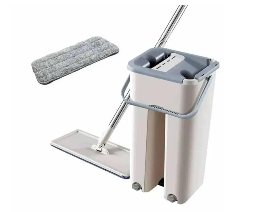 Швабра с ведром easy mop с автоматическим отжимом 7 л