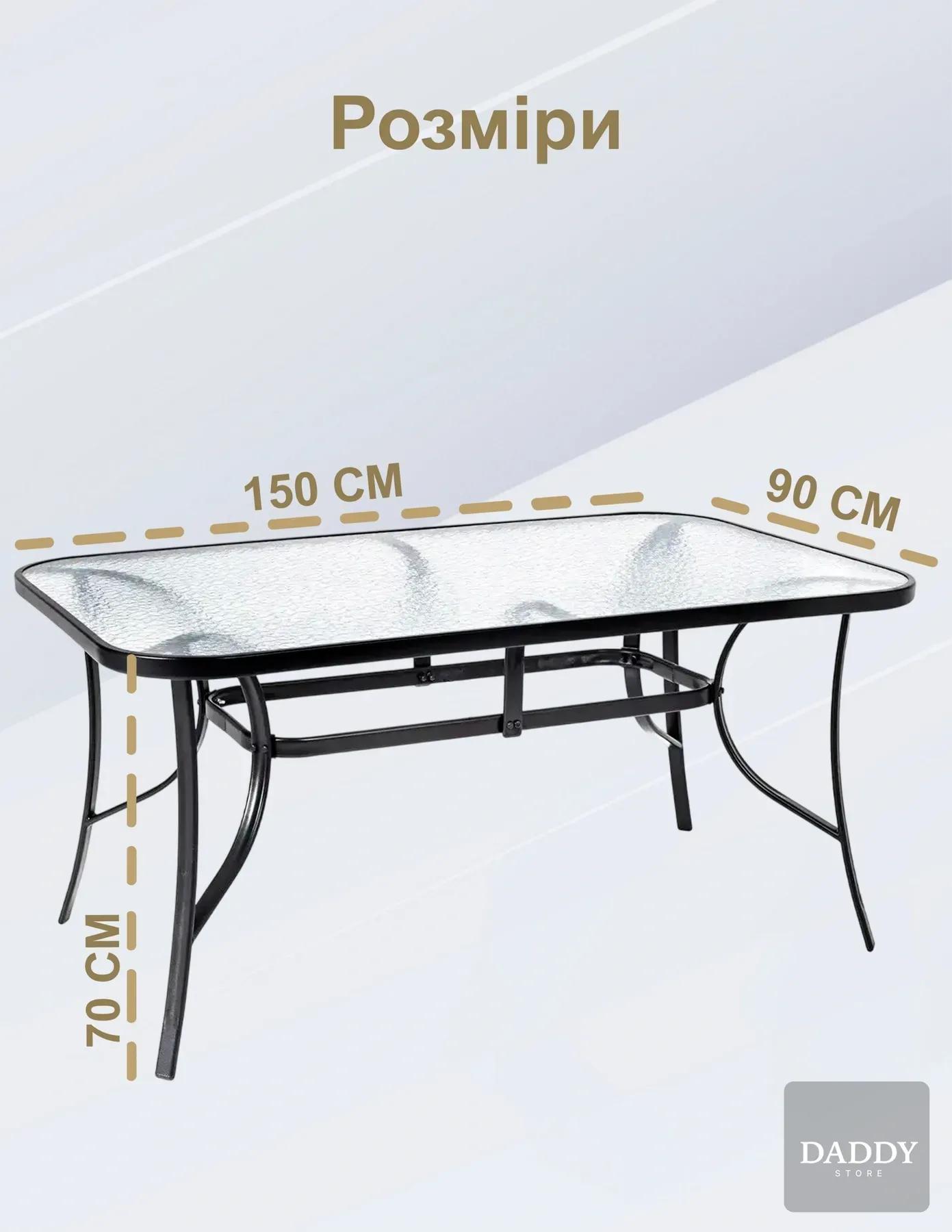 Комплект садових меблів 4Points Milano-6 прямокутний стіл та 6 стільців 150х90 см Чорний - фото 4