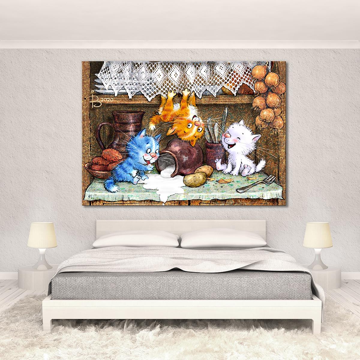 Модульная картина Шкодники 1 модуль 30х45 см