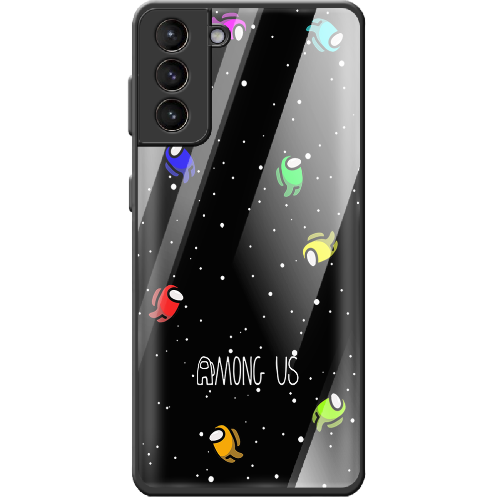 Чехол BoxFace Samsung G991 Galaxy S21 Among Us Invisible Черный силикон со стеклом (41709-bk76-42229)