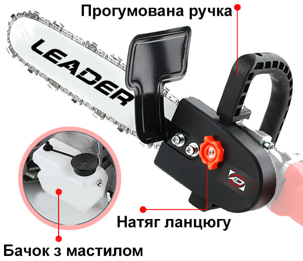 Насадка на УШМ Leader 800 Вт (18749630) - фото 2