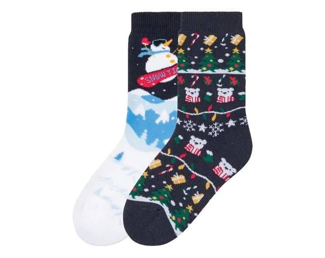 Термоноски детские Pepperts махровые 2 пары р. 39-42 10-14 лет Синий/Белый