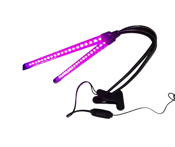 Фитолампа настольная ультрафиолетовая LED на прищепке 20 Вт (2499967536)