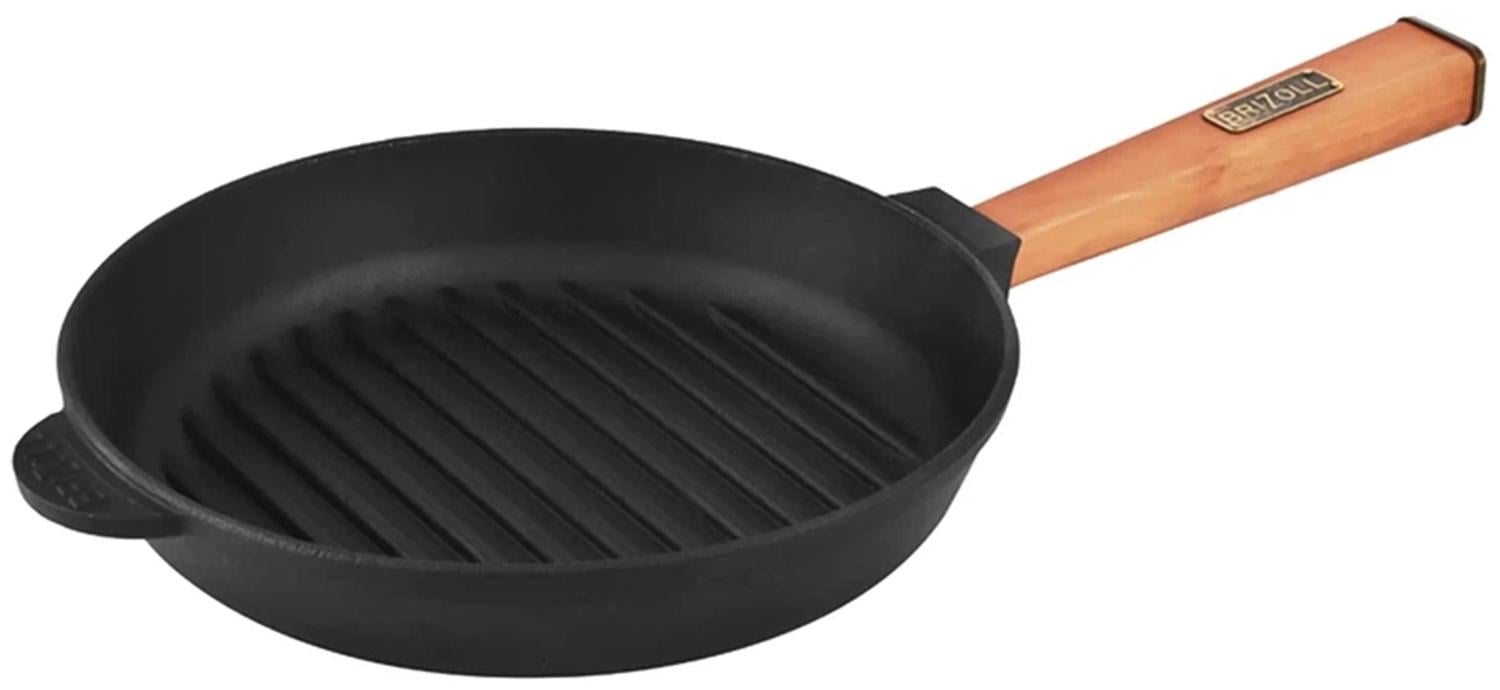 Сковорода-гриль Brizoll Optima чугунная 24 см (O2440G-P)