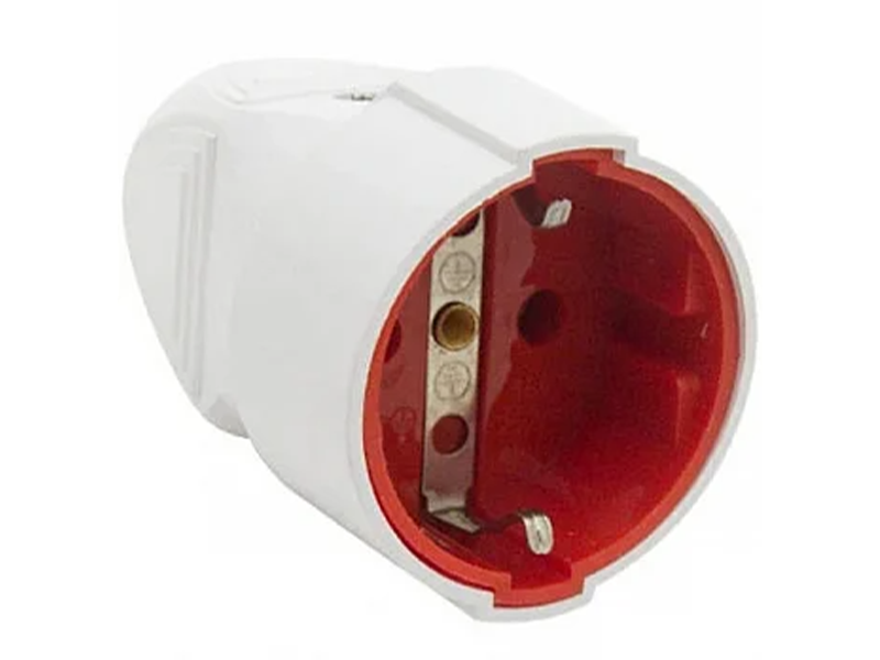 Гнездо прямое с заземлением Lemanso LMA3321 Белый (6428)