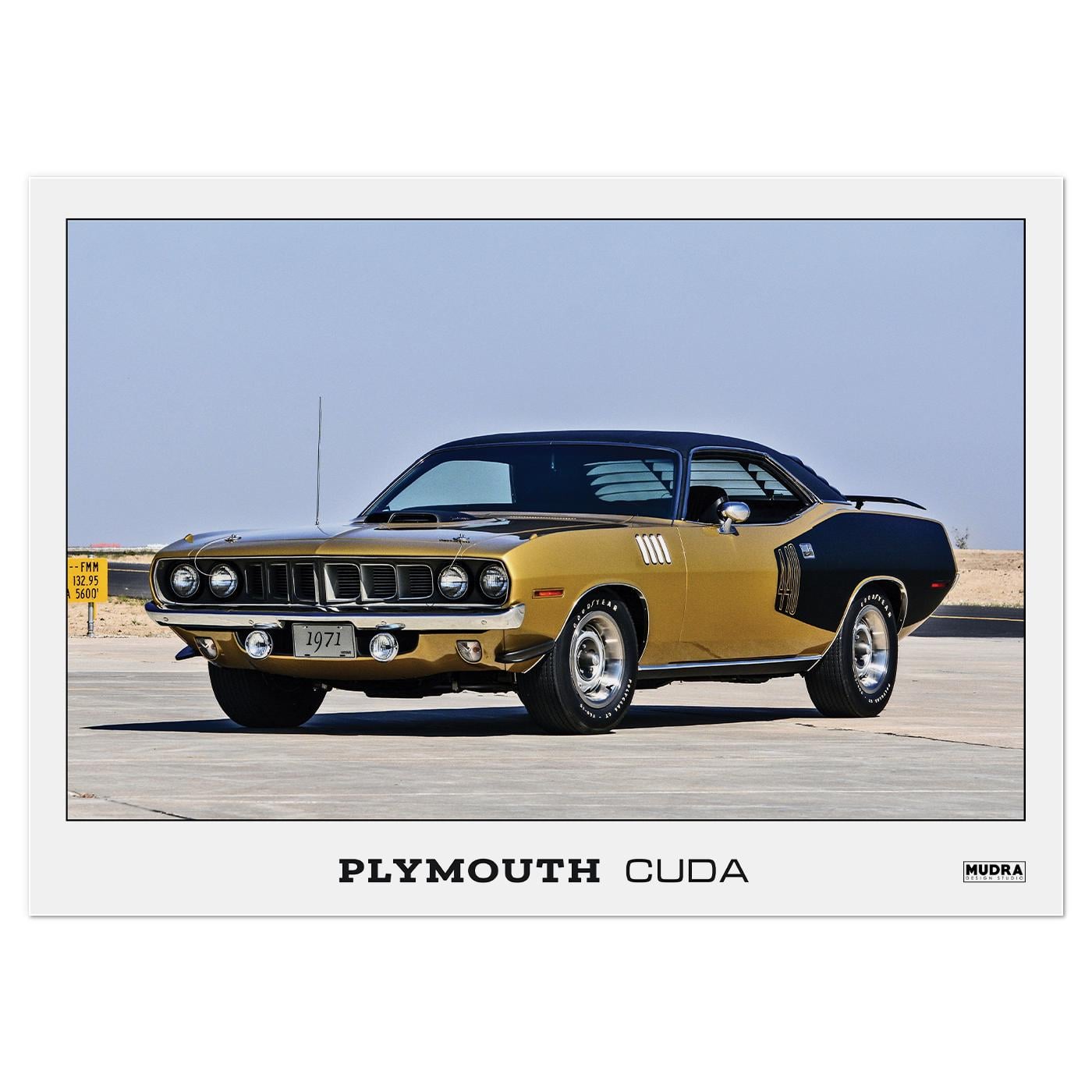 Плакат автомобильний Plymouth Cuda 84x60 см (0287)