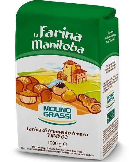 Мука Molino Grassi La Farina Manitoba Tipo 00 c мягких сортов пшеницы 1 кг