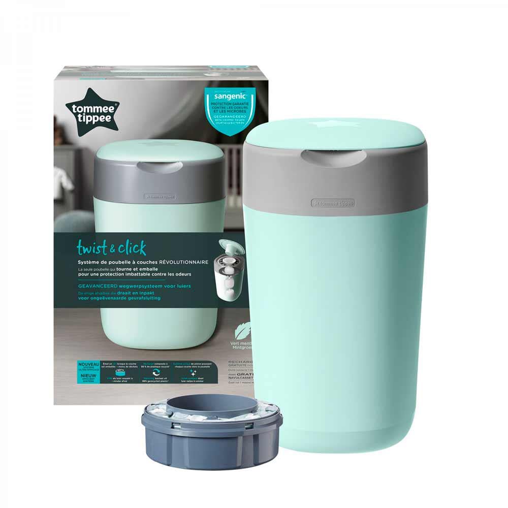 Накопичувач підгузків Tommee Tippee Twist&Click 1 змінна касета Зелений (TT0370)