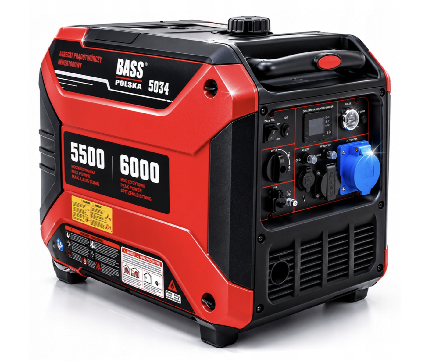 Генератор бензиновый инверторный Bass Polska BP-5034 6 кВт 230 В чистая синусоида (5034)