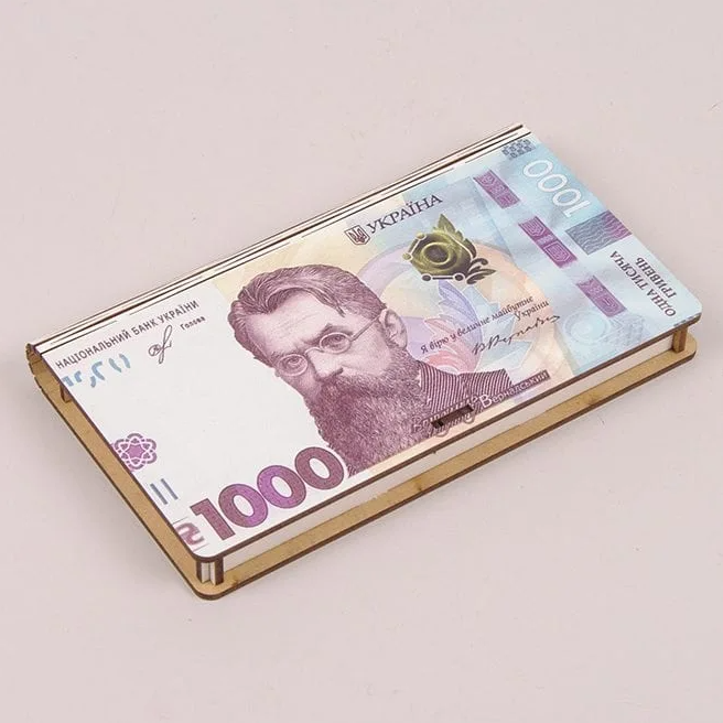 Конверт деревянный Flora 1000 гривен (30927)