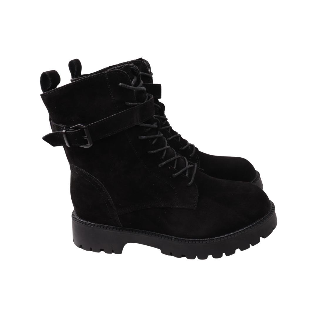 Ботинки женские Vikonty из нубука р. 39 Черный (327-22ZHC)