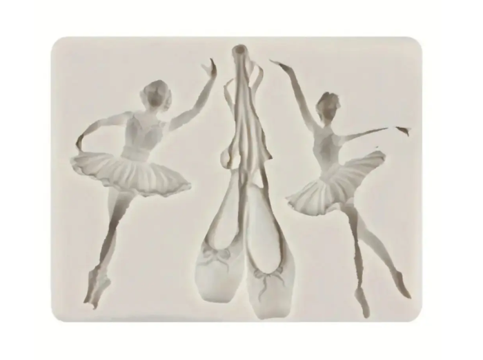 Молд силиконовый Балерины и пуанты 104x81 мм Серый (40884/1) Молд силиконовый Балерины и пуанты 104x81 мм Серый (40884/1)